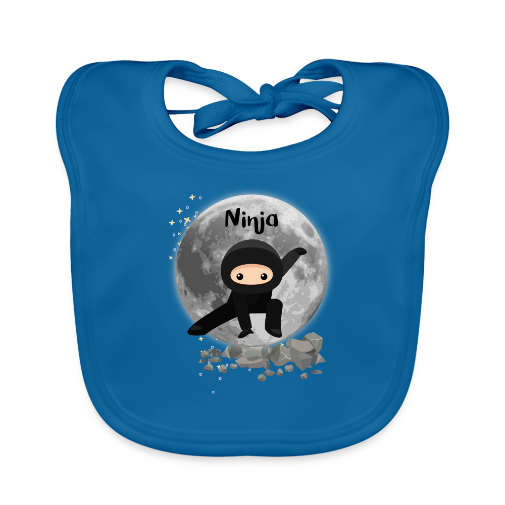 Baby Bio-Lätzchen - Ninja - Pfauenblau