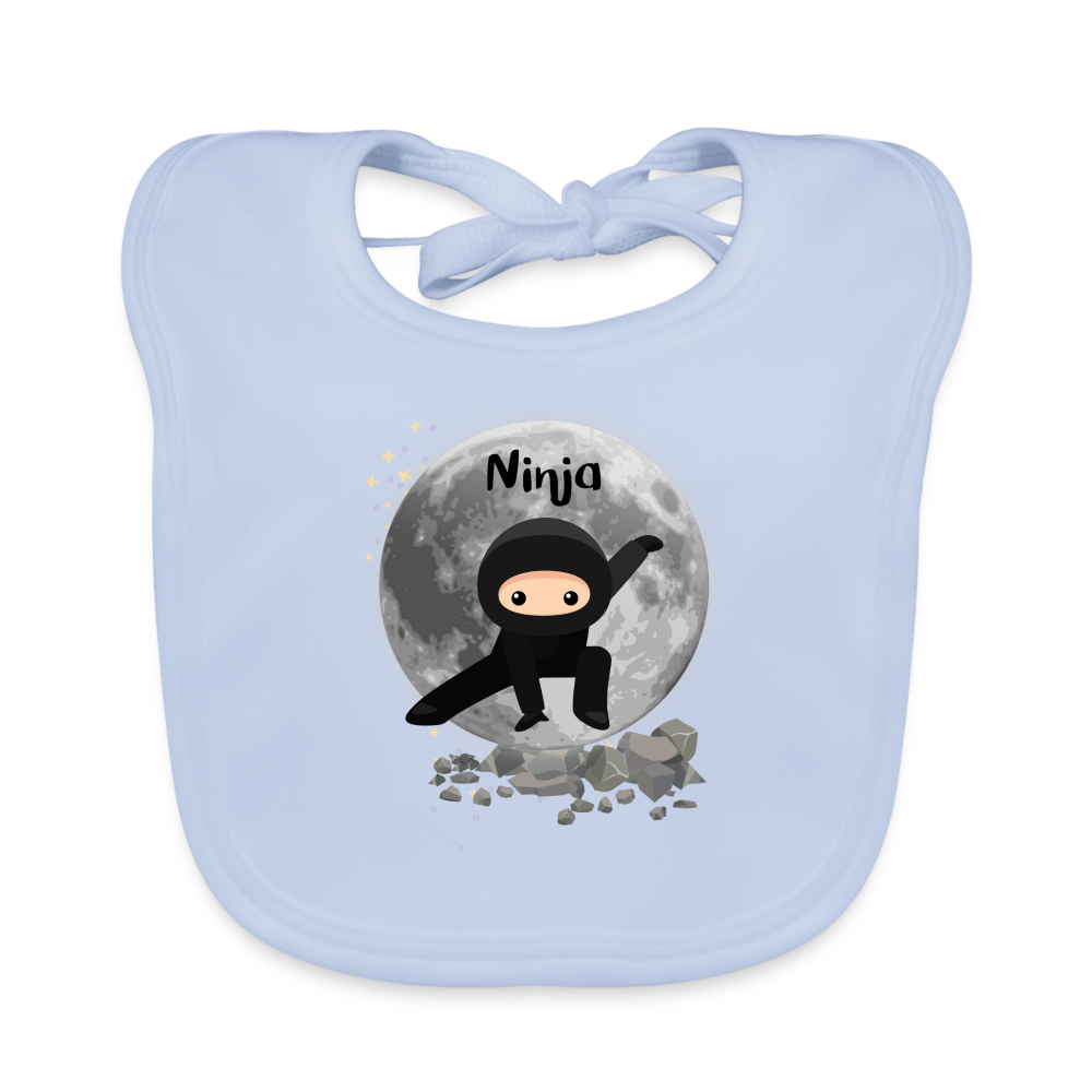 Baby Bio-Lätzchen - Ninja - sky Blue