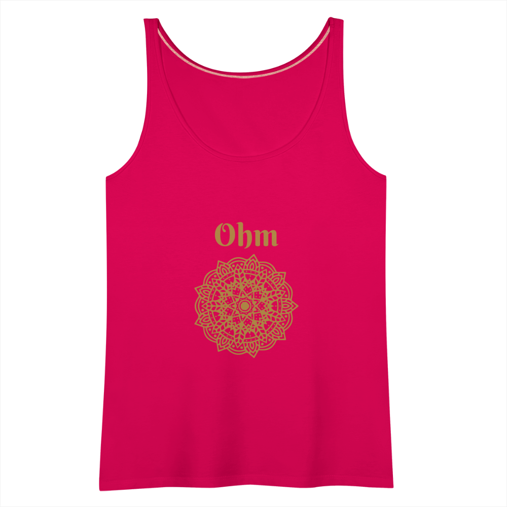 Frauen Premium Tank Top - Ohm - dunkles Pink