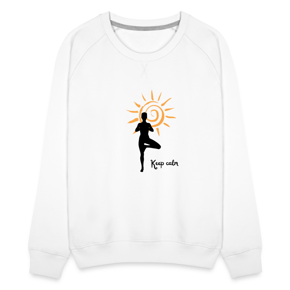 Frauen Premium Pullover - Keep calm - weiß