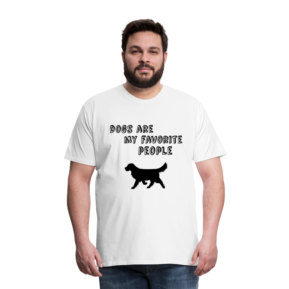 Männer Premium T-Shirt - Favorite Dog - weiß