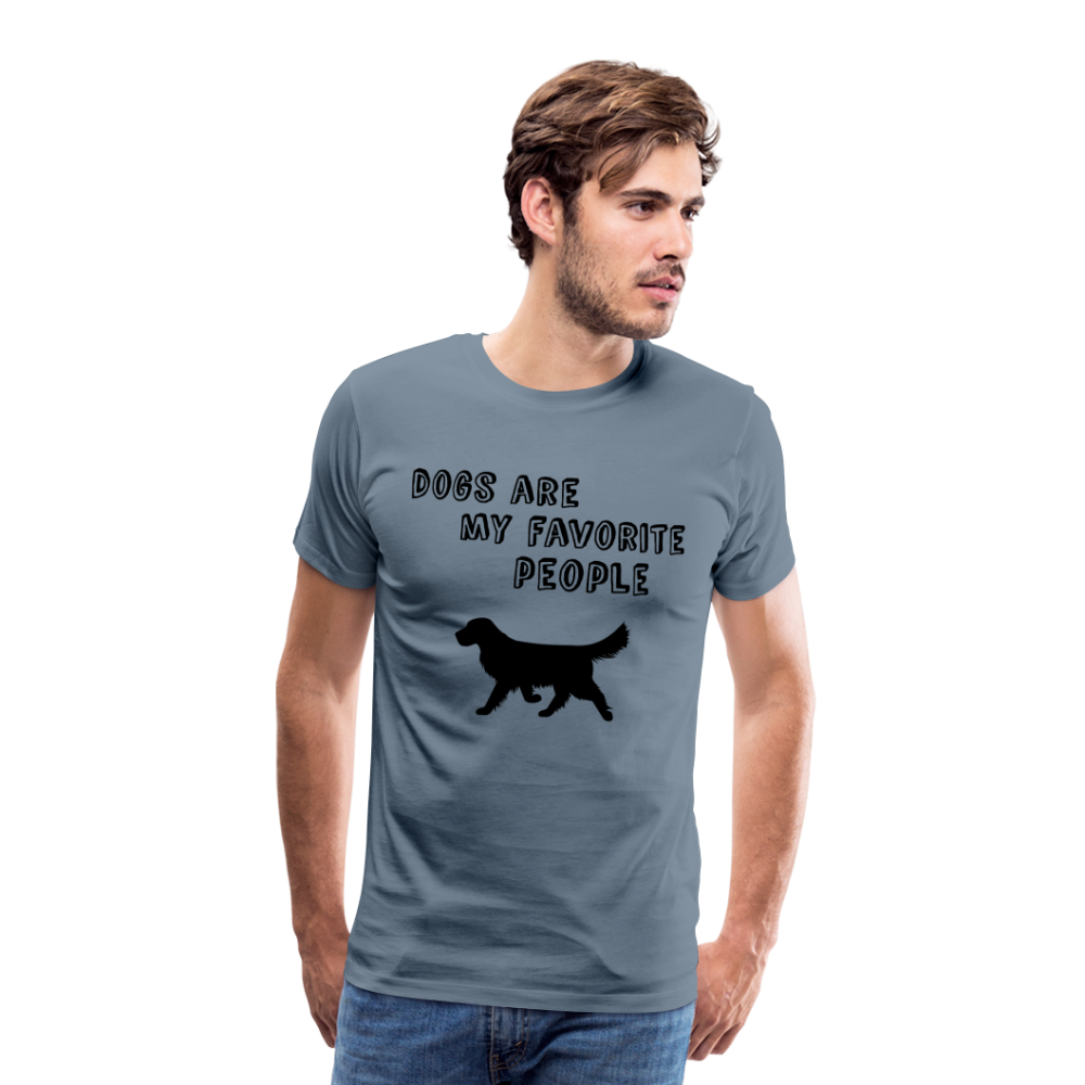 Männer Premium T-Shirt - Favorite Dog - Blaugrau