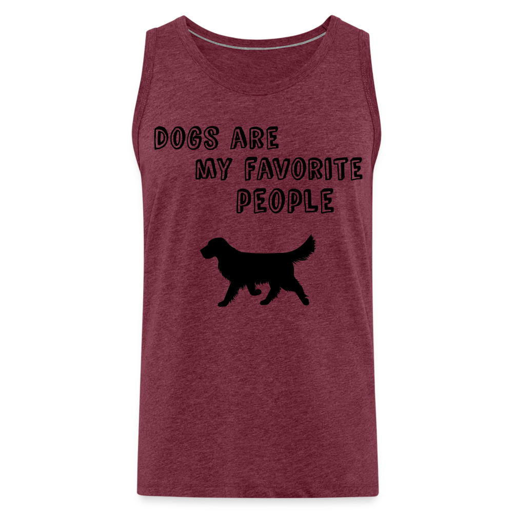 Männer Premium Tank Top - Favorite Dog - Bordeauxrot meliert