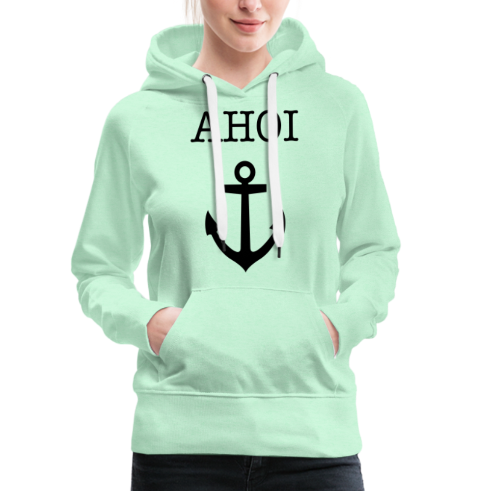 Frauen Premium Hoodie - Ahoi - helles Mintgrün