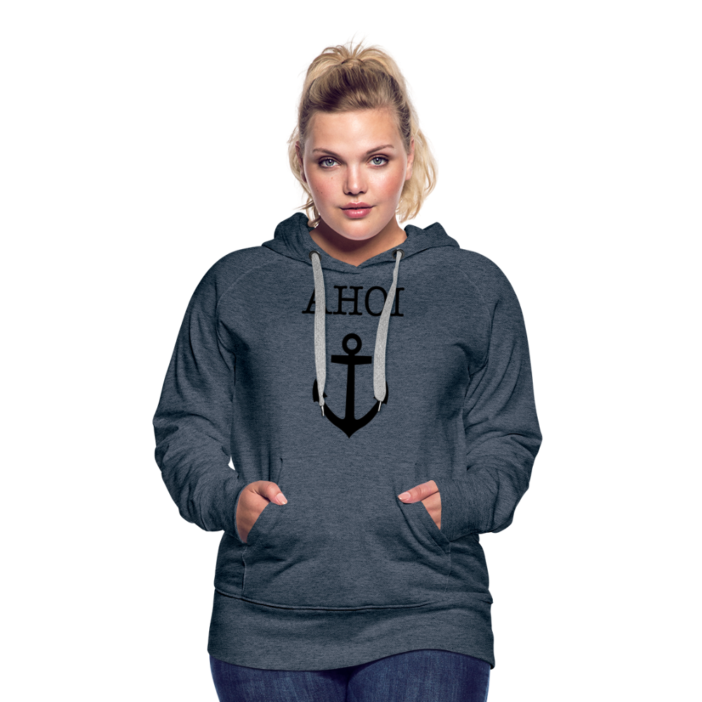 Frauen Premium Hoodie - Ahoi - Jeansblau