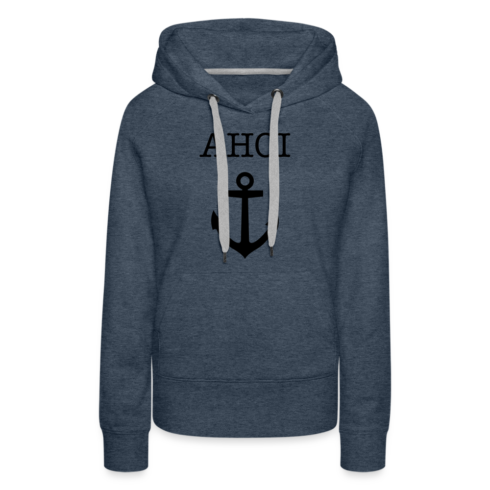 Frauen Premium Hoodie - Ahoi - Jeansblau