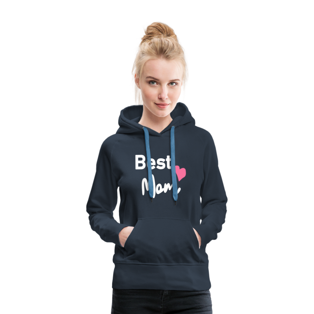 Frauen Premium Hoodie - Best Mom Herz - Navy