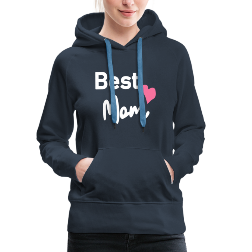Frauen Premium Hoodie - Best Mom Herz - Navy