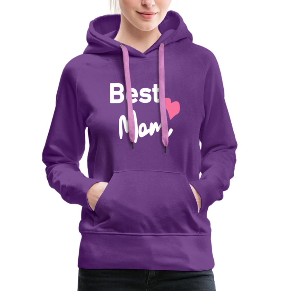 Frauen Premium Hoodie - Best Mom Herz - Purple
