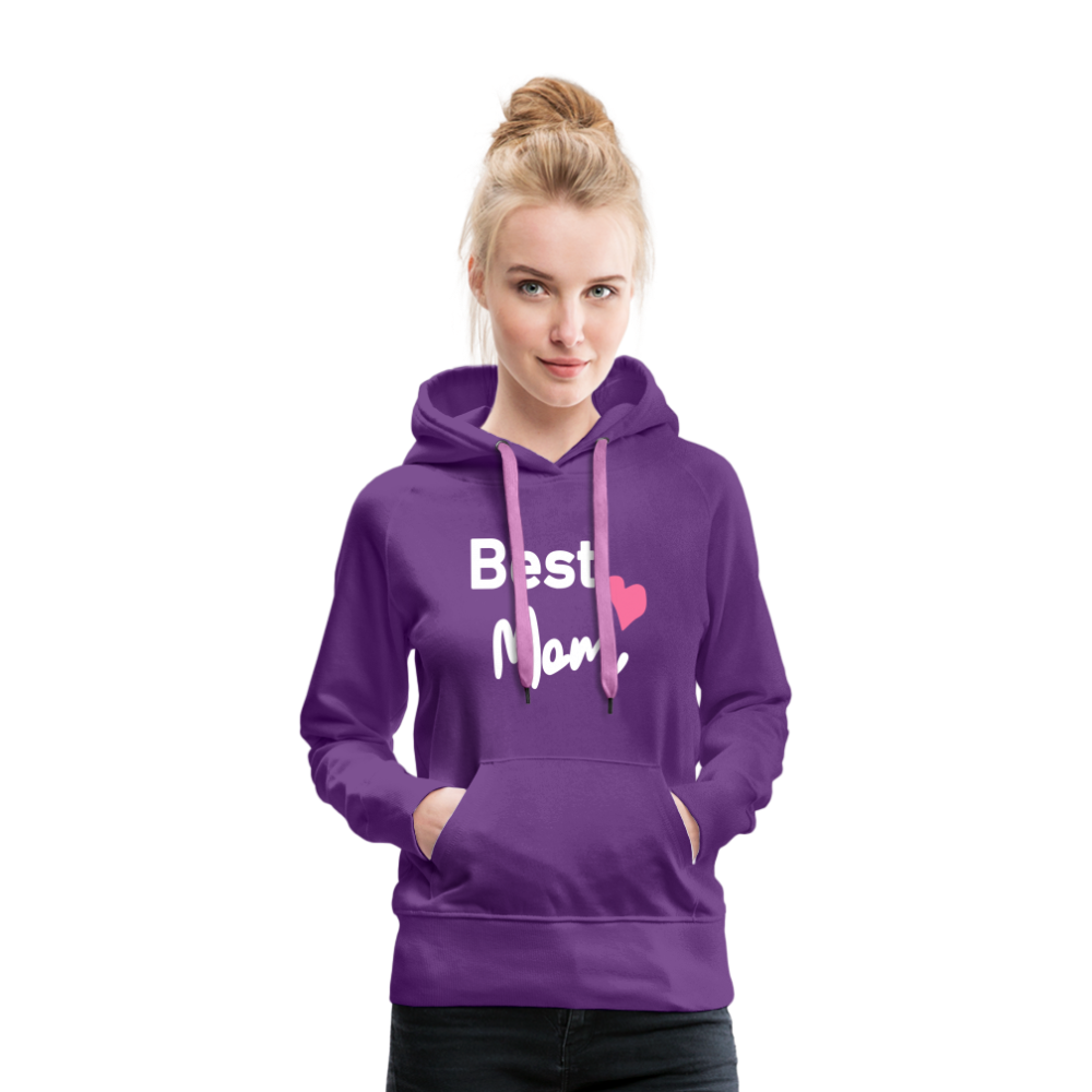 Frauen Premium Hoodie - Best Mom Herz - Purple