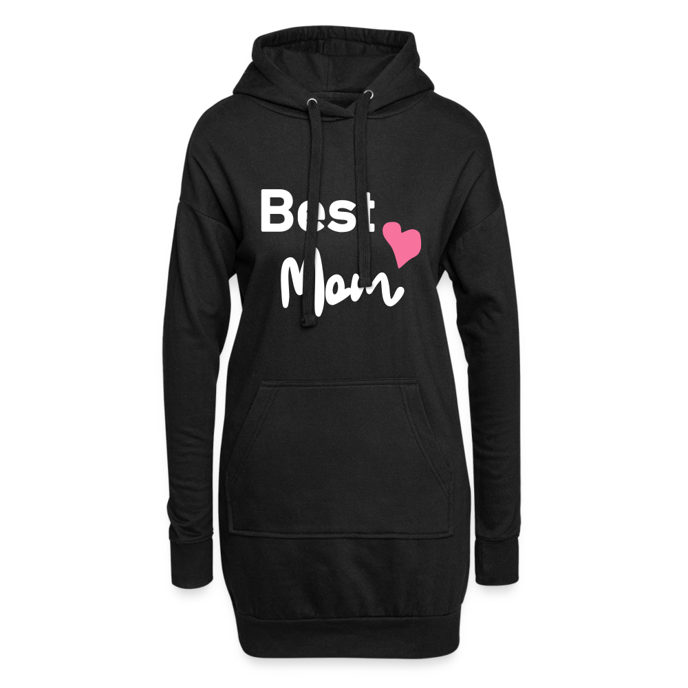 Hoodie-Kleid - Best Mom Herz - Schwarz