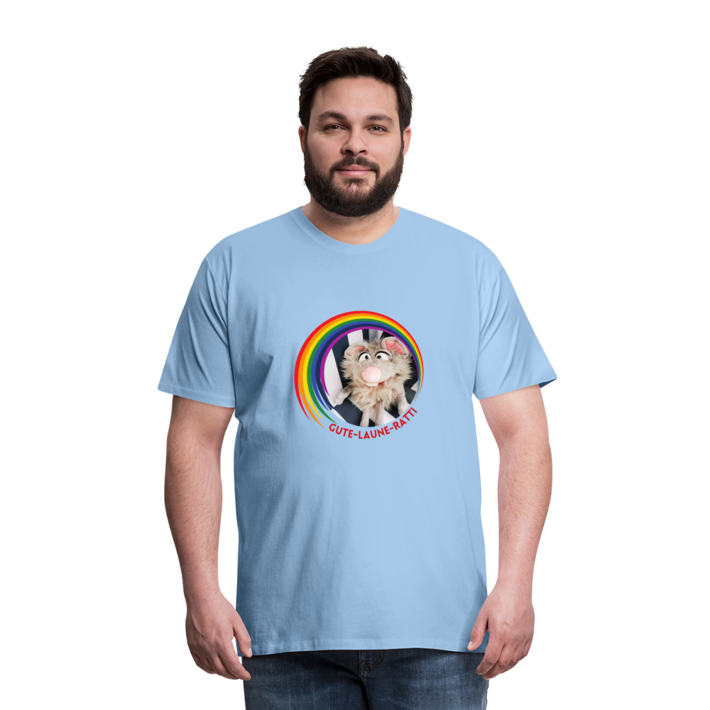 Männer Premium T-Shirt - Gute Laune Ratti - Sky