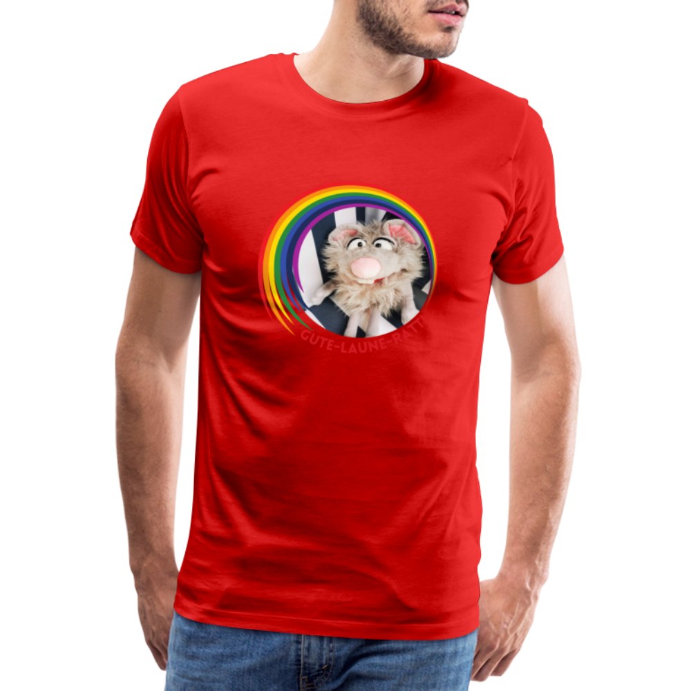 Männer Premium T-Shirt - Gute Laune Ratti - Rot