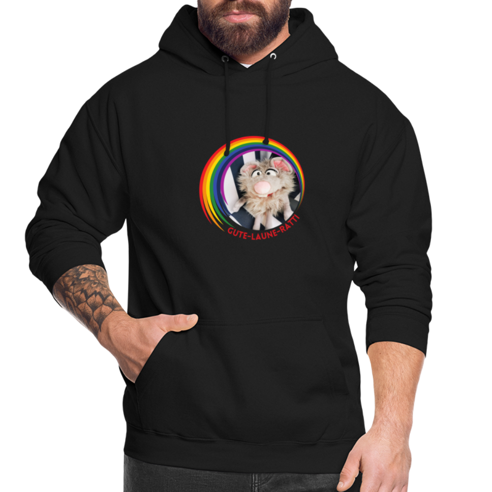 Unisex Hoodie - Gute Laune Ratti - Schwarz