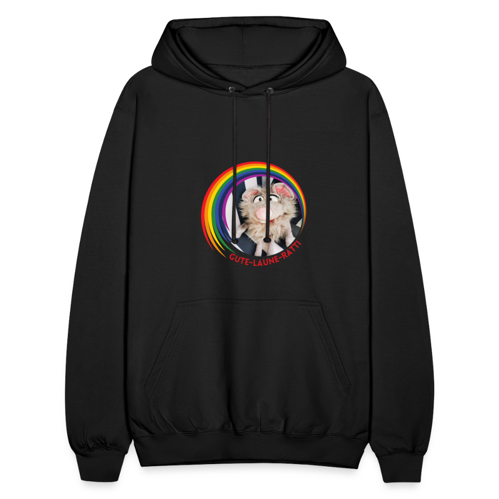 Unisex Hoodie - Gute Laune Ratti - Schwarz
