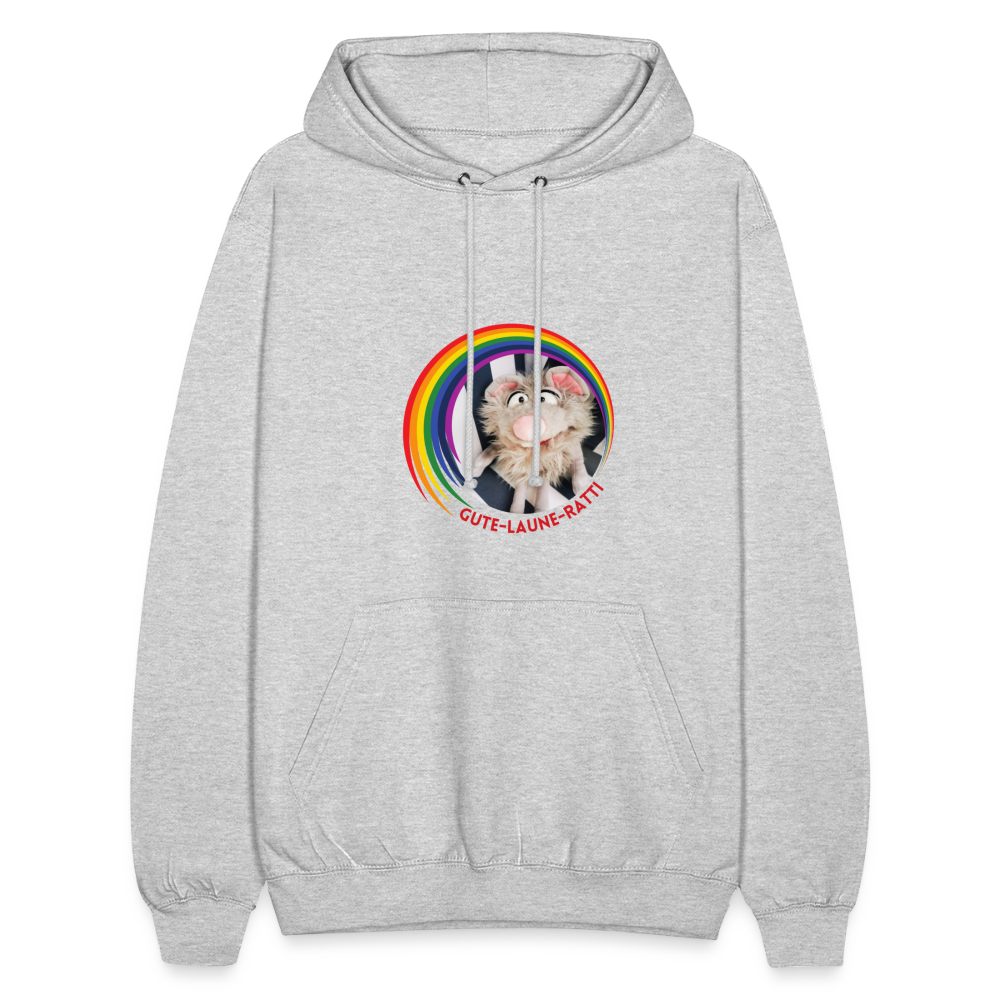 Unisex Hoodie - Gute Laune Ratti - Hellgrau meliert