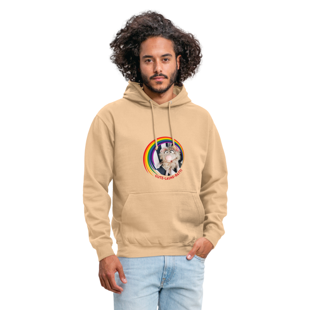 Unisex Hoodie - Gute Laune Ratti - Beige