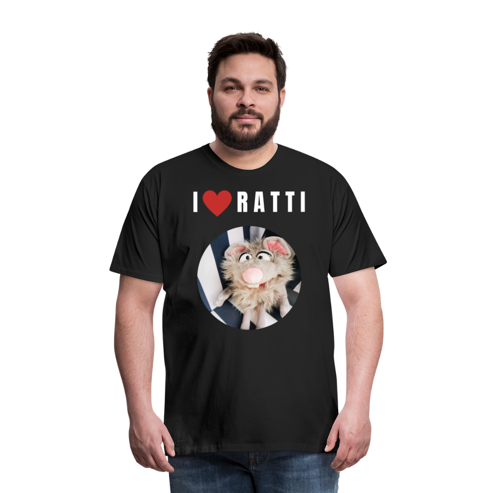 Männer Premium T-Shirt - I love Ratti - Schwarz
