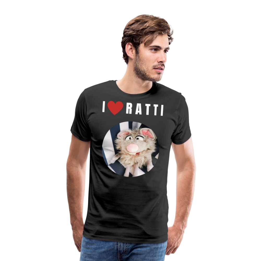 Männer Premium T-Shirt - I love Ratti - Schwarz