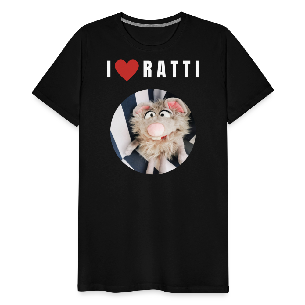 Männer Premium T-Shirt - I love Ratti - Schwarz