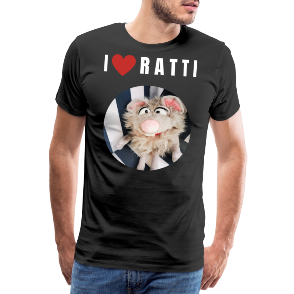 Männer Premium T-Shirt - I love Ratti - Schwarz