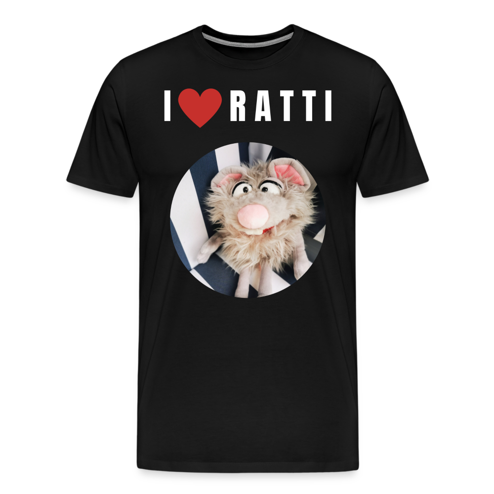 Männer Premium T-Shirt - I love Ratti - Schwarz