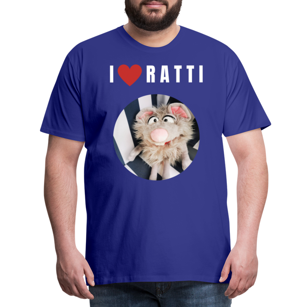 Männer Premium T-Shirt - I love Ratti - Königsblau