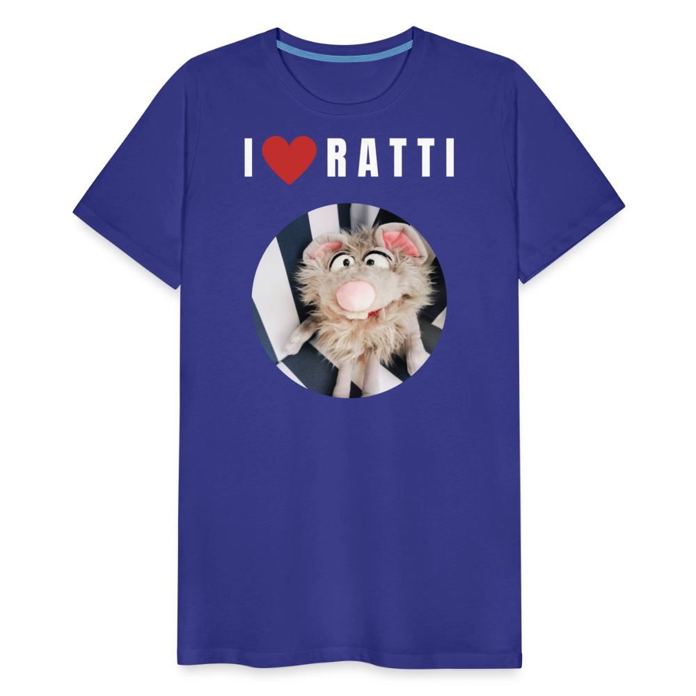 Männer Premium T-Shirt - I love Ratti - Königsblau