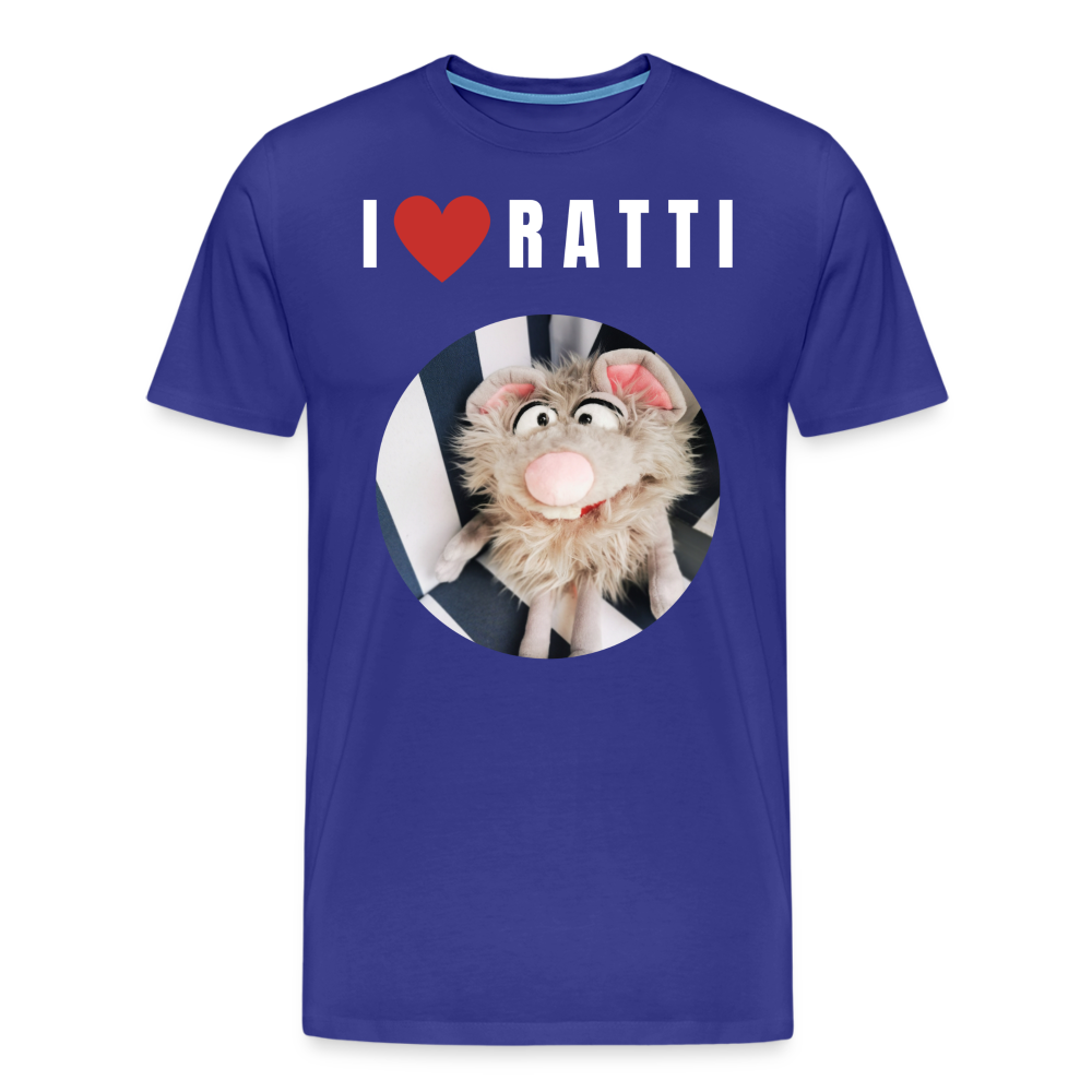 Männer Premium T-Shirt - I love Ratti - Königsblau
