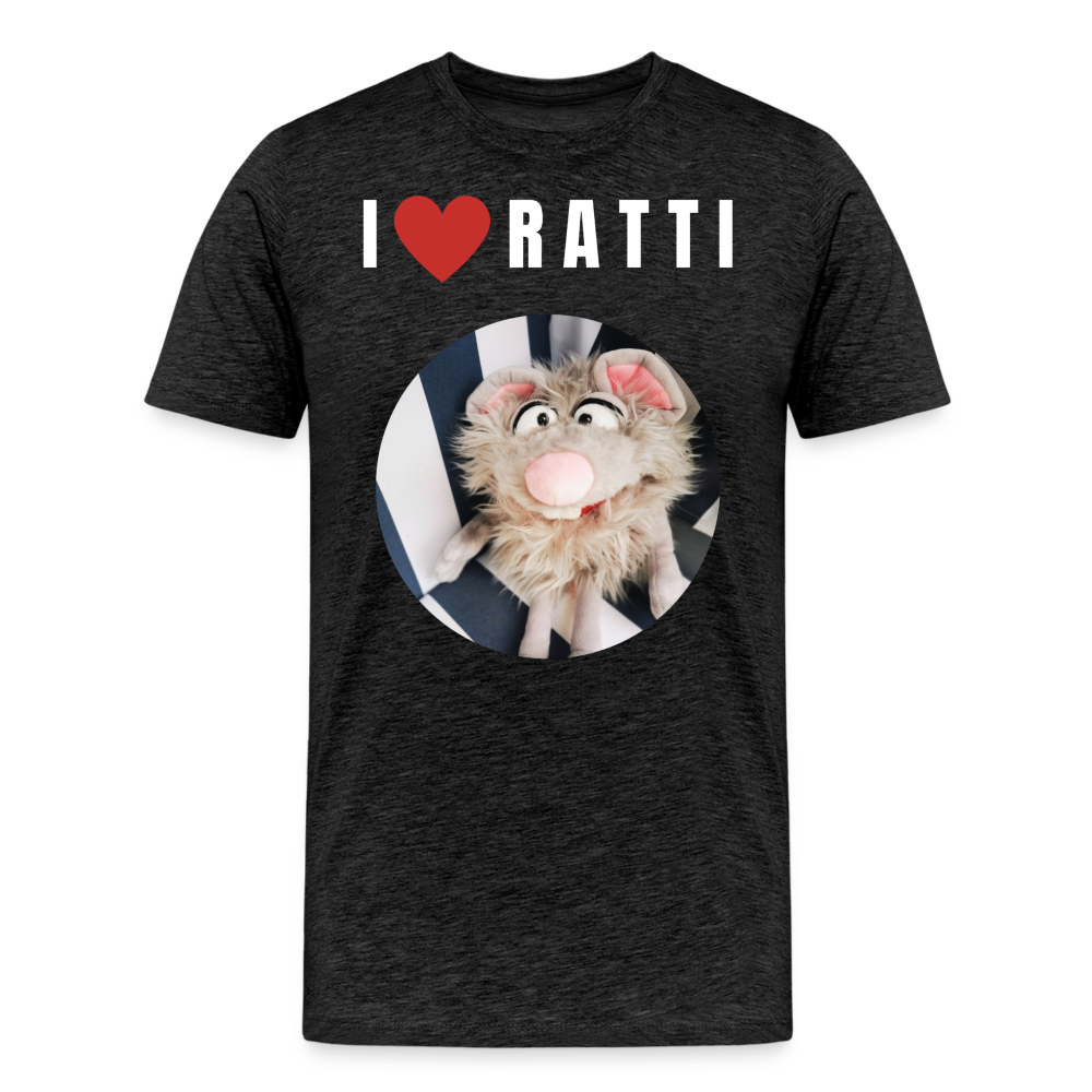 Männer Premium T-Shirt - I love Ratti - Anthrazit