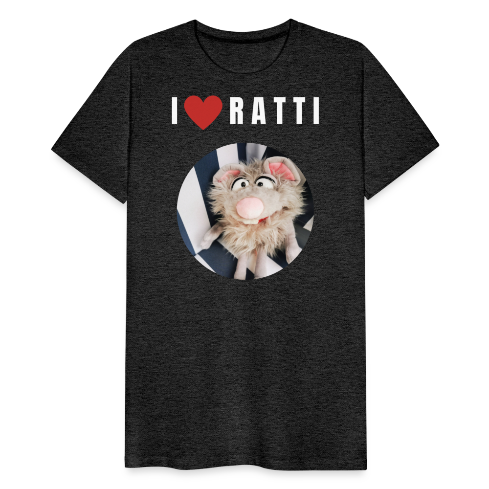 Männer Premium T-Shirt - I love Ratti - Anthrazit