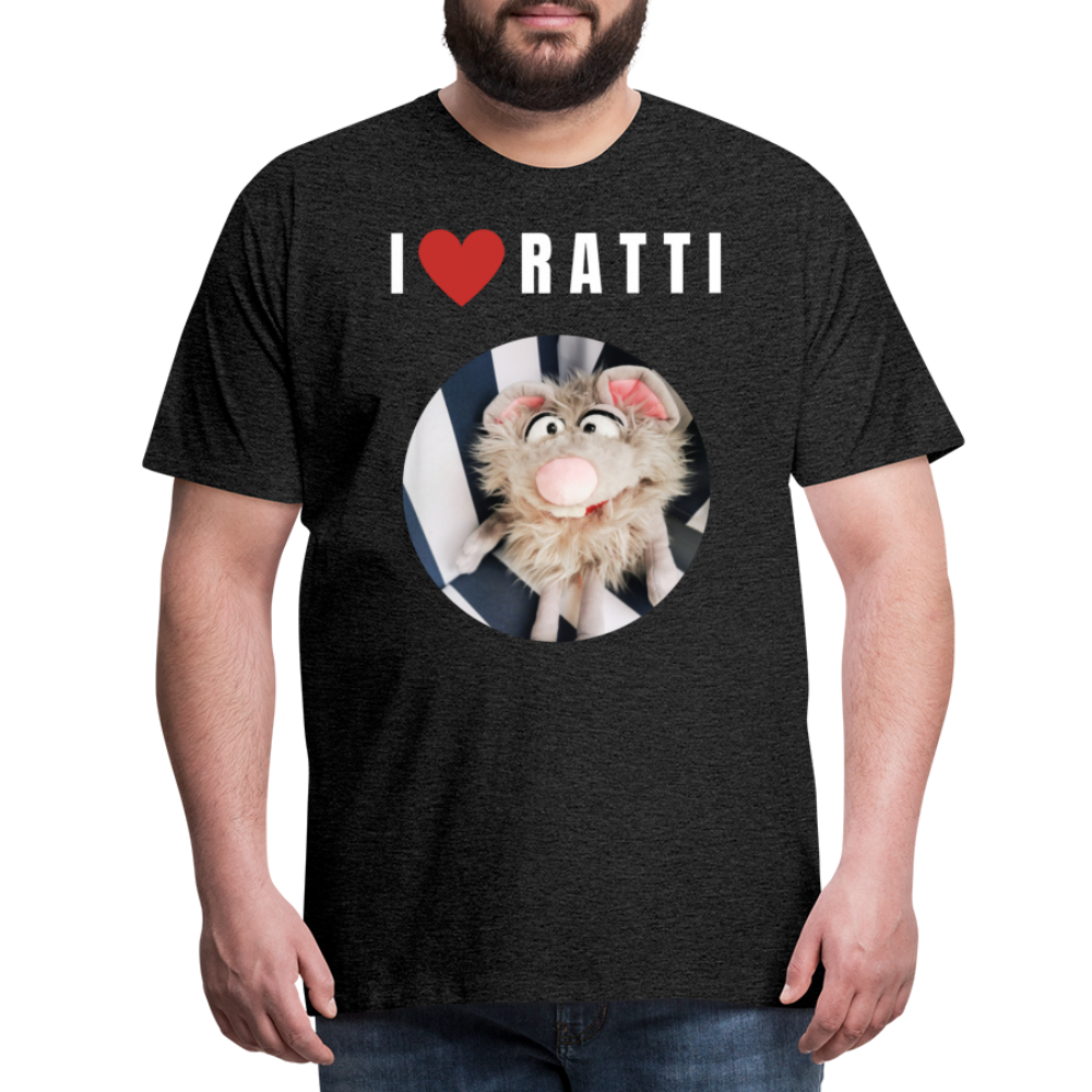 Männer Premium T-Shirt - I love Ratti - Anthrazit