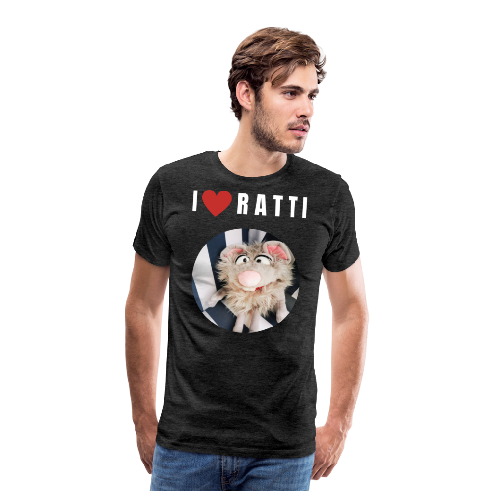 Männer Premium T-Shirt - I love Ratti - Anthrazit