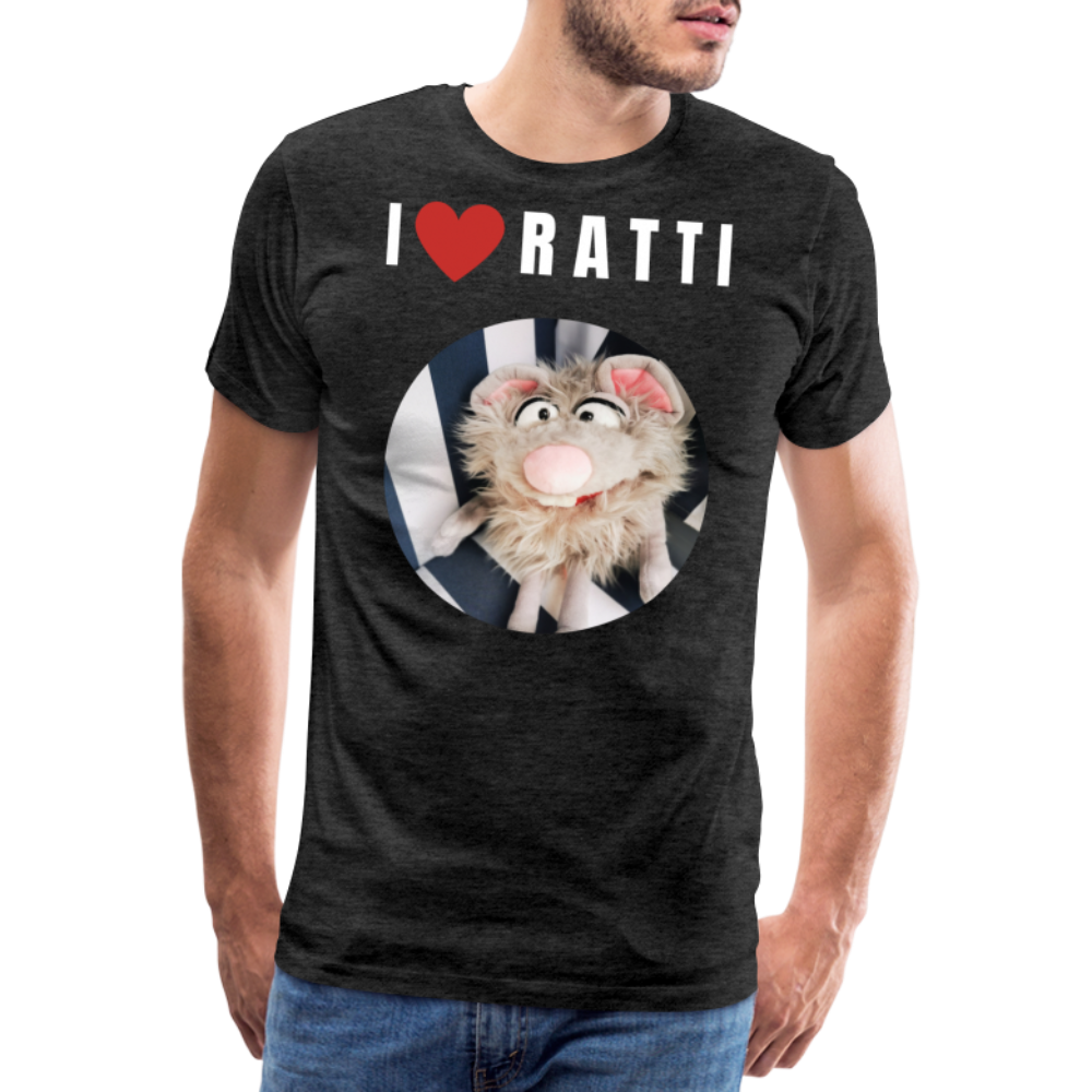 Männer Premium T-Shirt - I love Ratti - Anthrazit