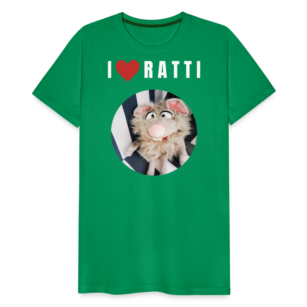 Männer Premium T-Shirt - I love Ratti - Kelly Green