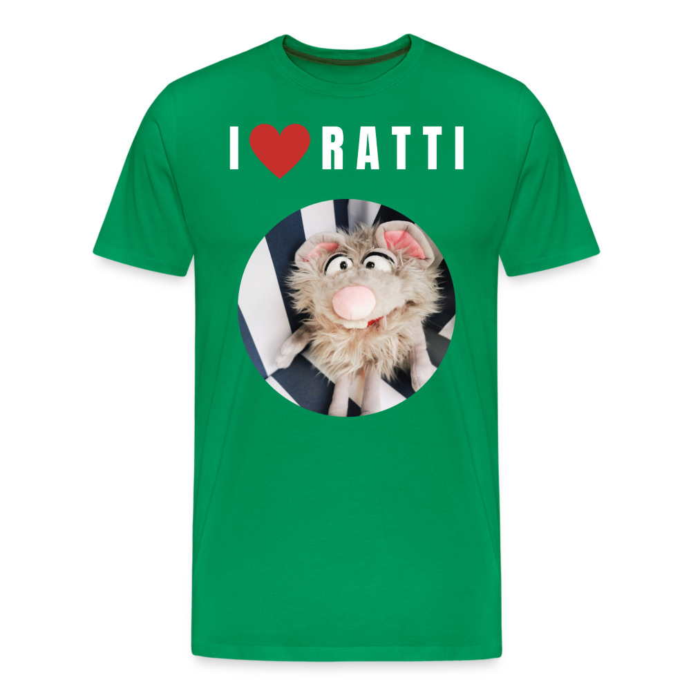 Männer Premium T-Shirt - I love Ratti - Kelly Green