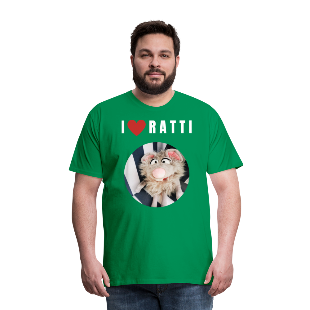 Männer Premium T-Shirt - I love Ratti - Kelly Green