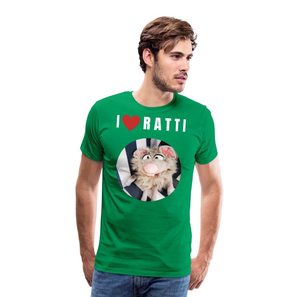 Männer Premium T-Shirt - I love Ratti - Kelly Green