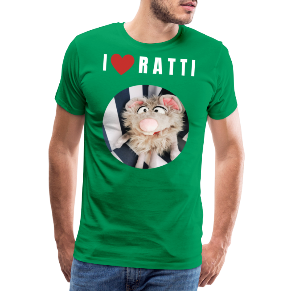 Männer Premium T-Shirt - I love Ratti - Kelly Green