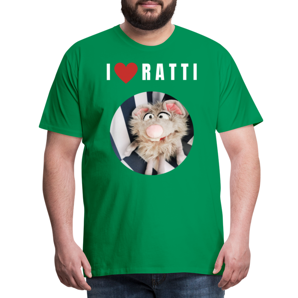 Männer Premium T-Shirt - I love Ratti - Kelly Green