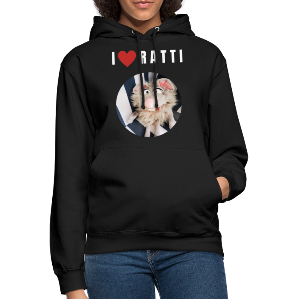 Unisex Hoodie - I love Ratti - Schwarz