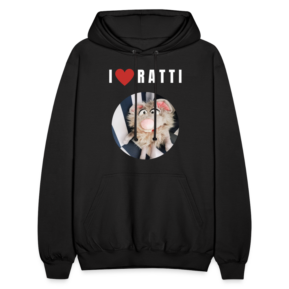 Unisex Hoodie - I love Ratti - Schwarz