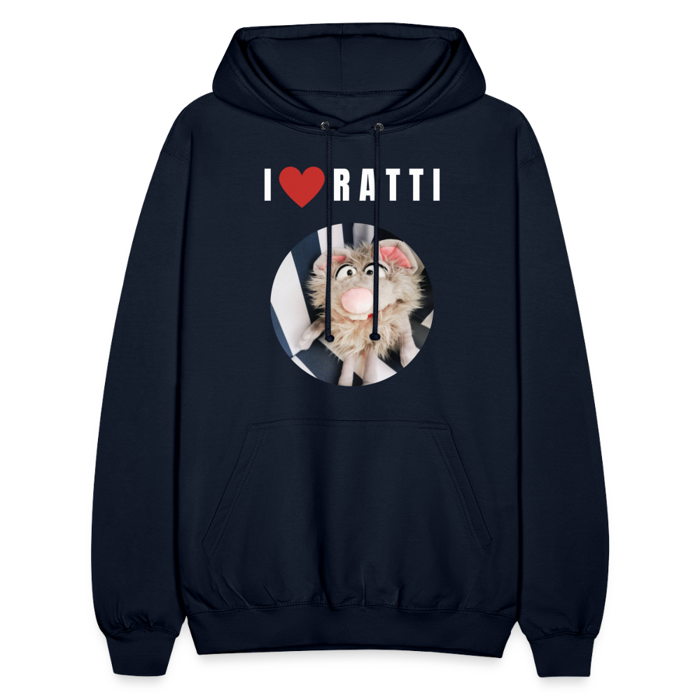 Unisex Hoodie - I love Ratti - Navy