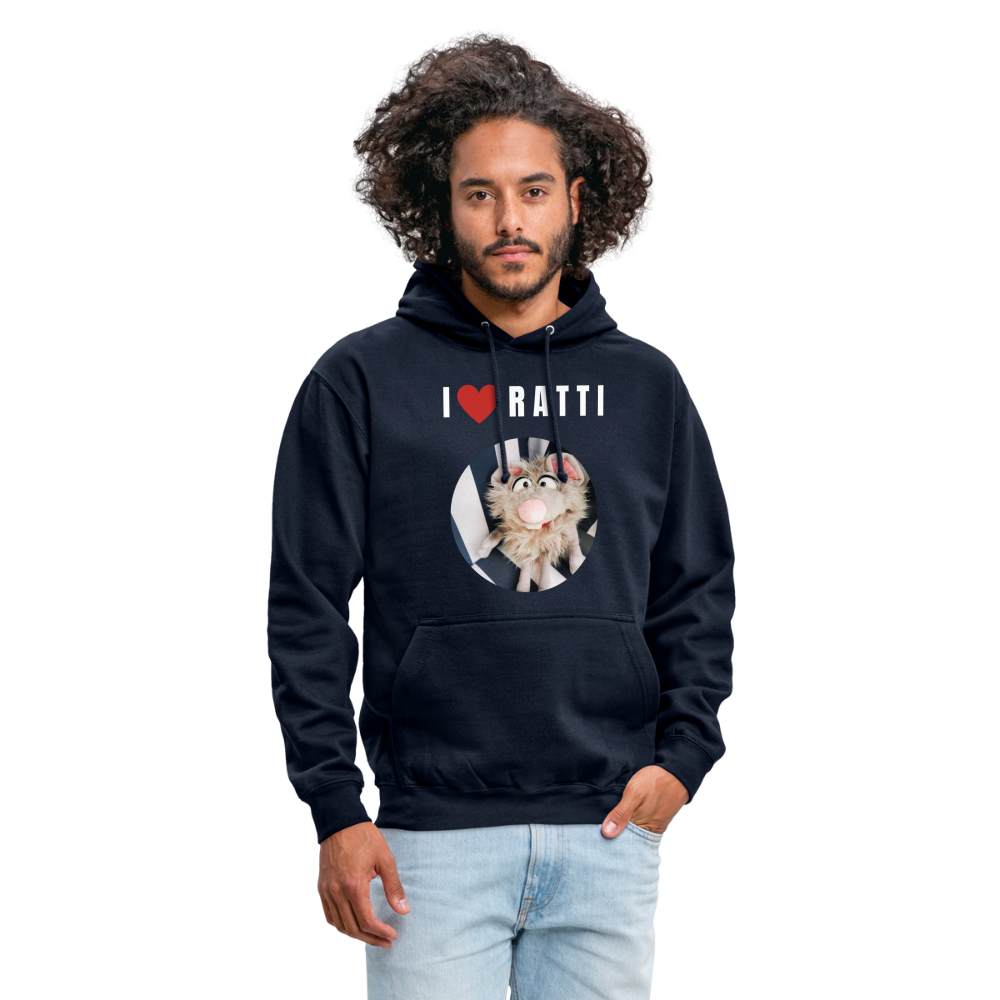 Unisex Hoodie - I love Ratti - Navy
