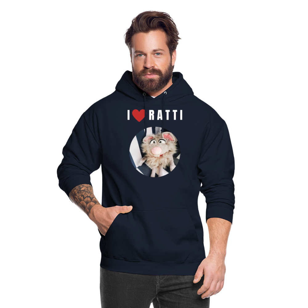 Unisex Hoodie - I love Ratti - Navy