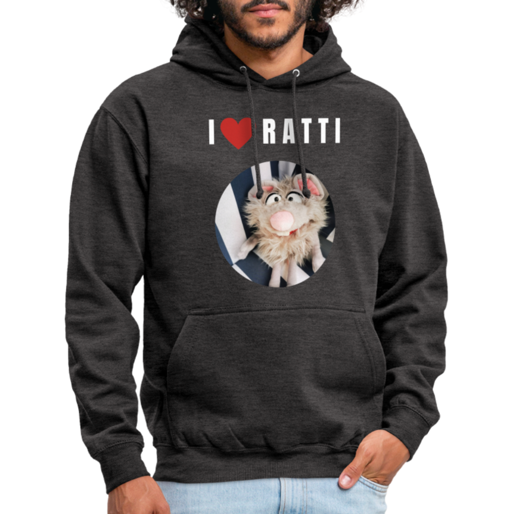 Unisex Hoodie - I love Ratti - Anthrazit