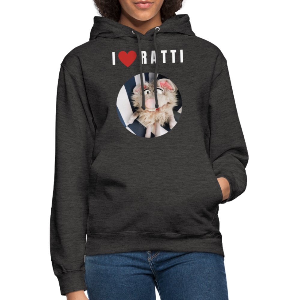Unisex Hoodie - I love Ratti - Anthrazit