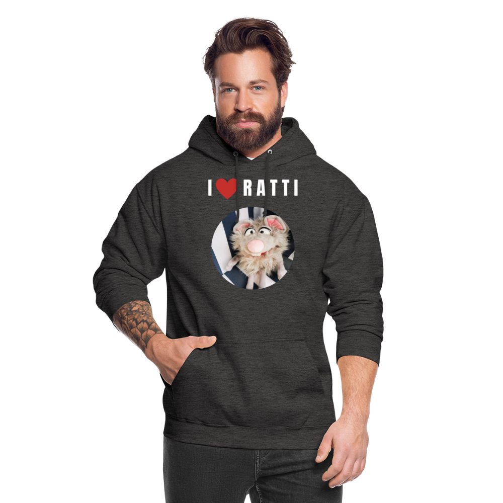 Unisex Hoodie - I love Ratti - Anthrazit