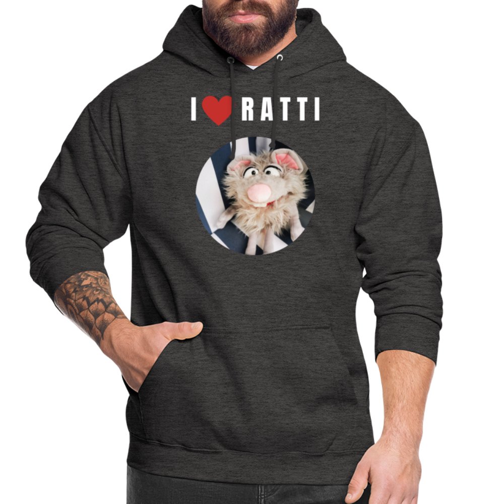 Unisex Hoodie - I love Ratti - Anthrazit