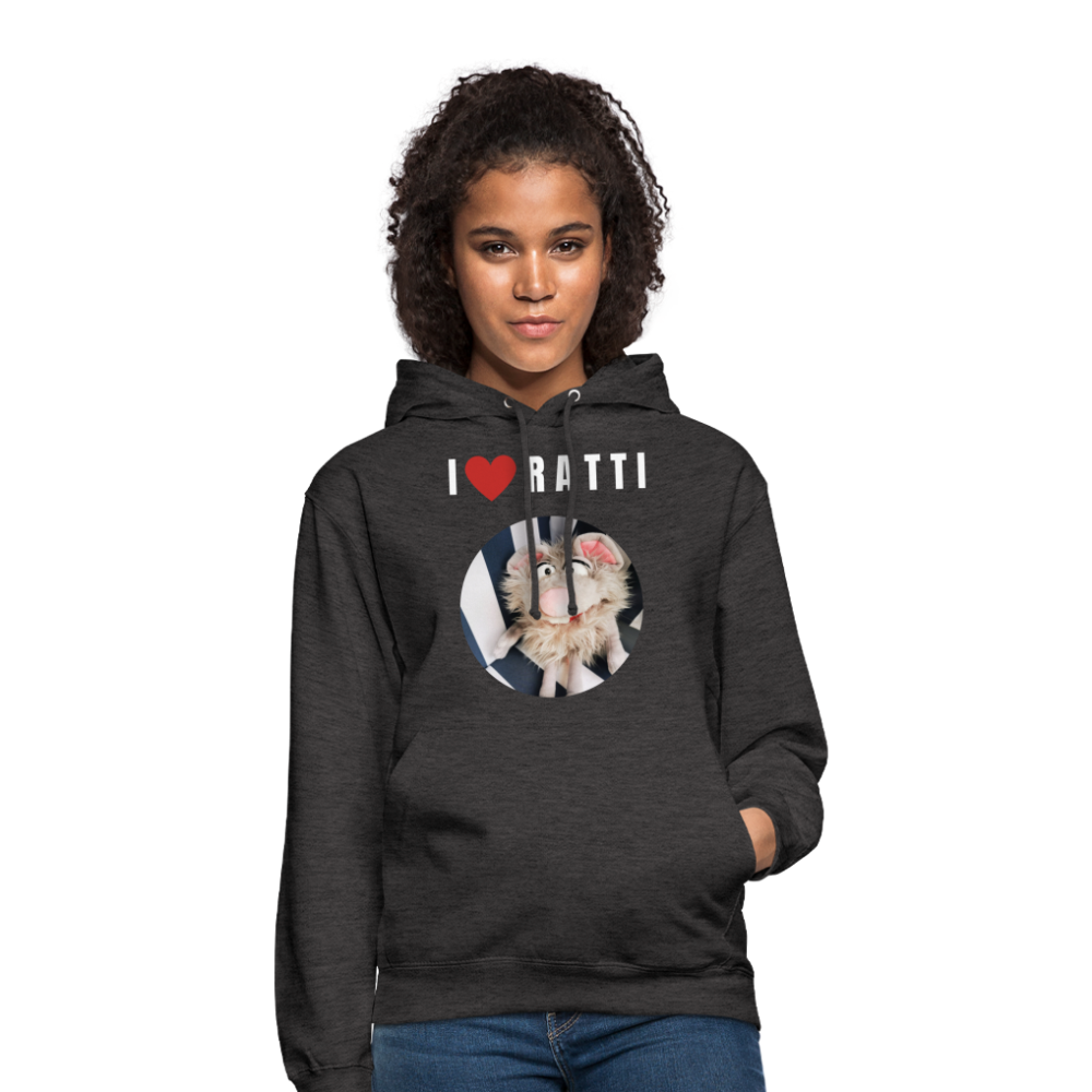 Unisex Hoodie - I love Ratti - Anthrazit